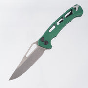 Dead Reckon Ridgeback Vertebrae Integral New Sexy Non Flipper - Green Aluminum w/ Silver Anchor - Stonewash Magnacut - RB-3562-17