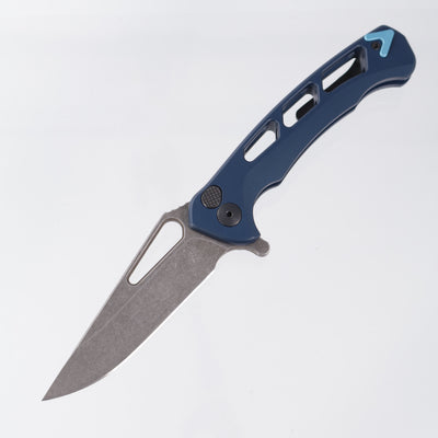 Dead Reckon Ridgeback Vertebrae Integral New Sexy - Navy Aluminum w/ Turquoise Anchor - Dark Stonewash S45VN - RB-3462-67