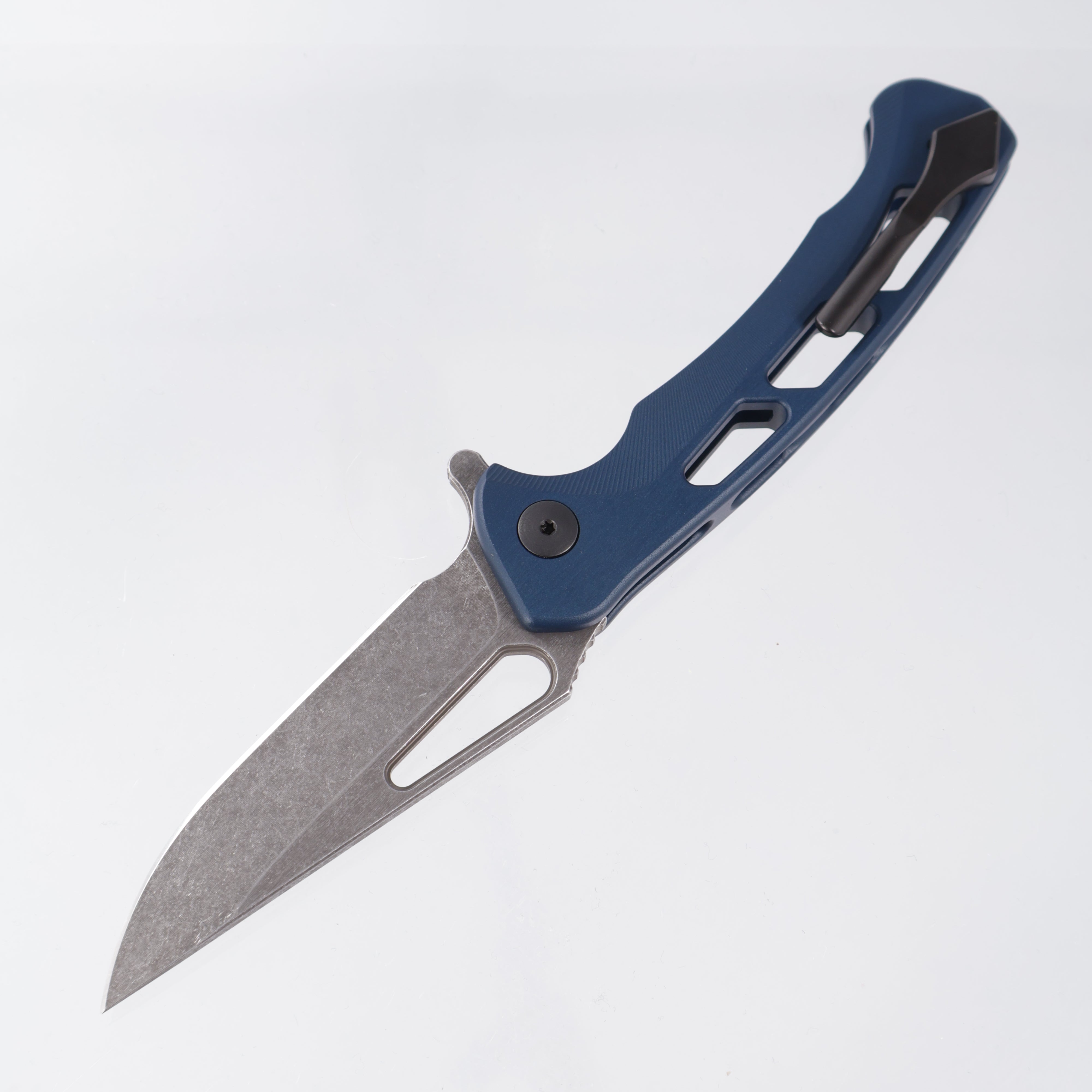 Dead Reckon Ridgeback Vertebrae Integral New Sexy - Navy Aluminum w/ Turquoise Anchor - Dark Stonewash S45VN - RB-3462-67