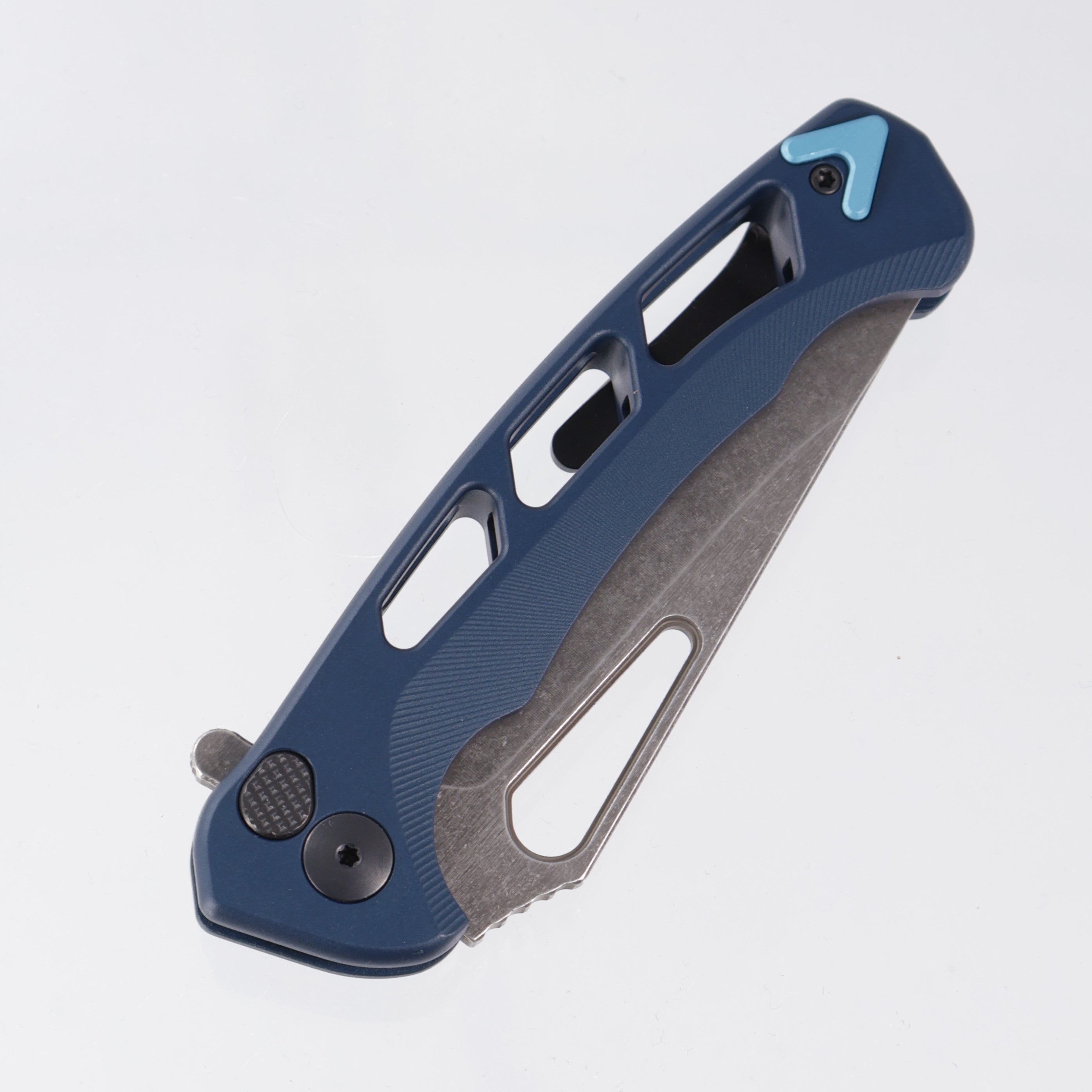 Dead Reckon Ridgeback Vertebrae Integral New Sexy - Navy Aluminum w/ Turquoise Anchor - Dark Stonewash S45VN - RB-3462-67