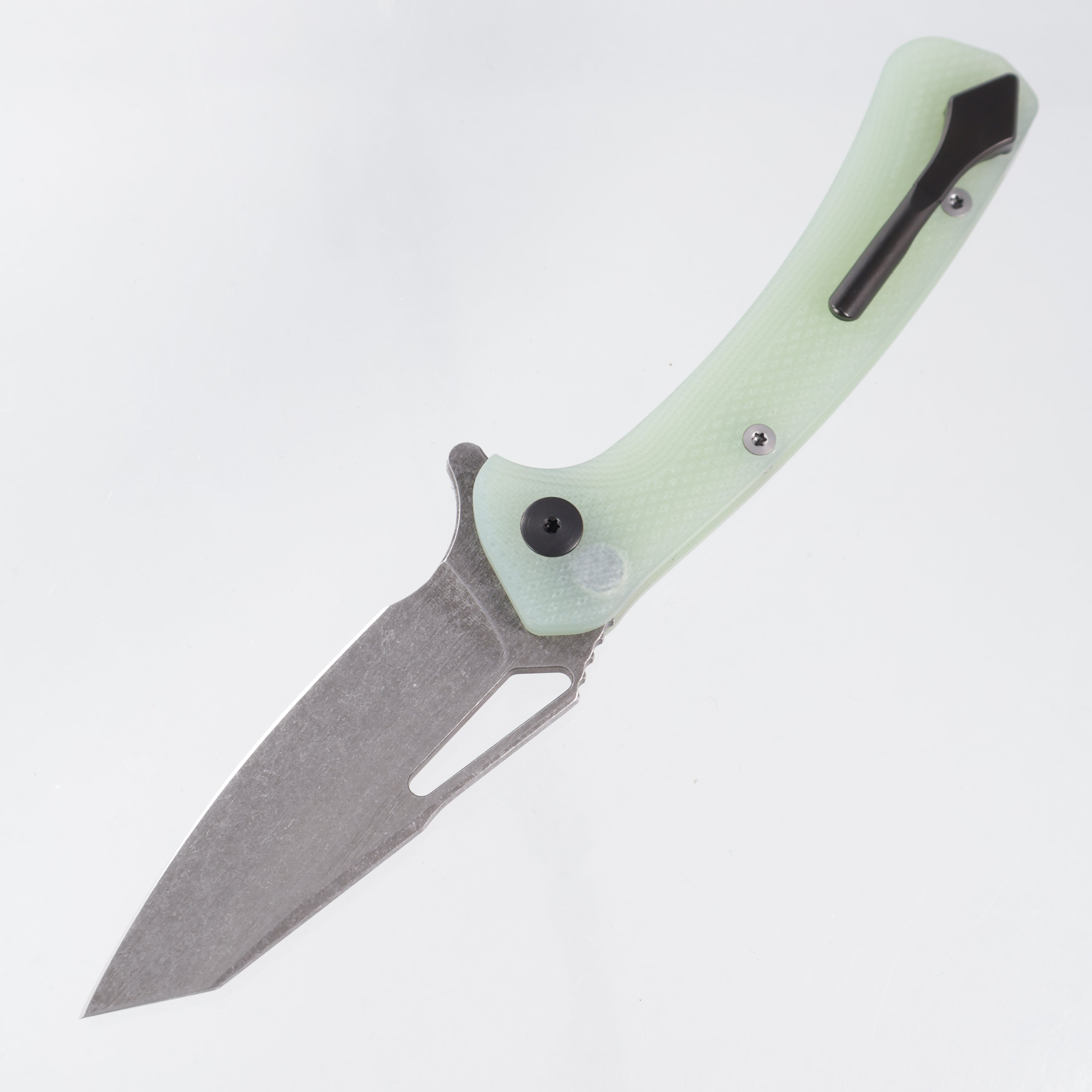 Dead Reckon Ridgeback Slab Scale Reverse Tanto - Jade G10 w/ Silver Anchor - Dark Stonewash Magnacut *Generic Box*