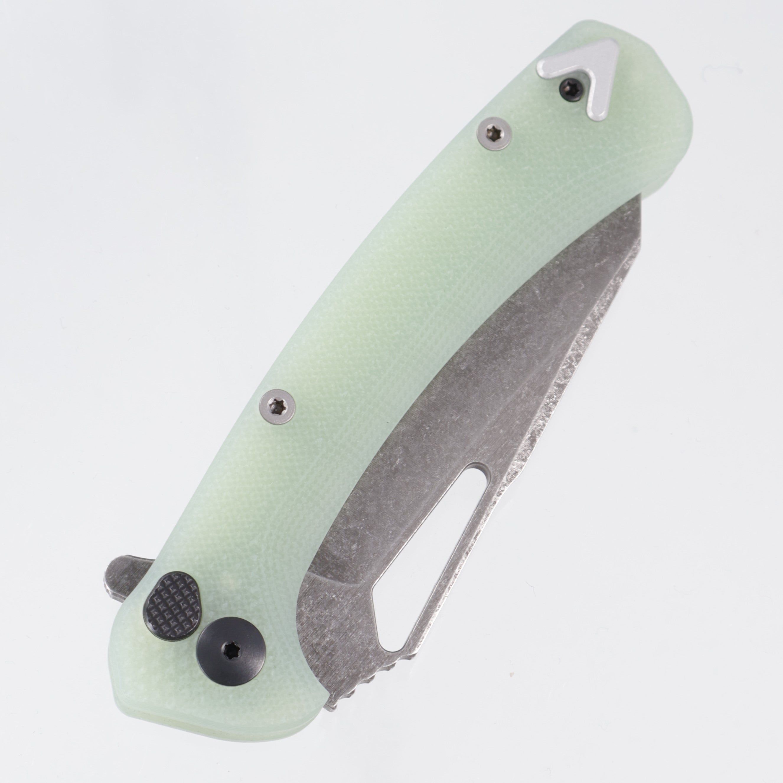 Dead Reckon Ridgeback Slab Scale Reverse Tanto - Jade G10 w/ Silver Anchor - Dark Stonewash Magnacut *Generic Box*