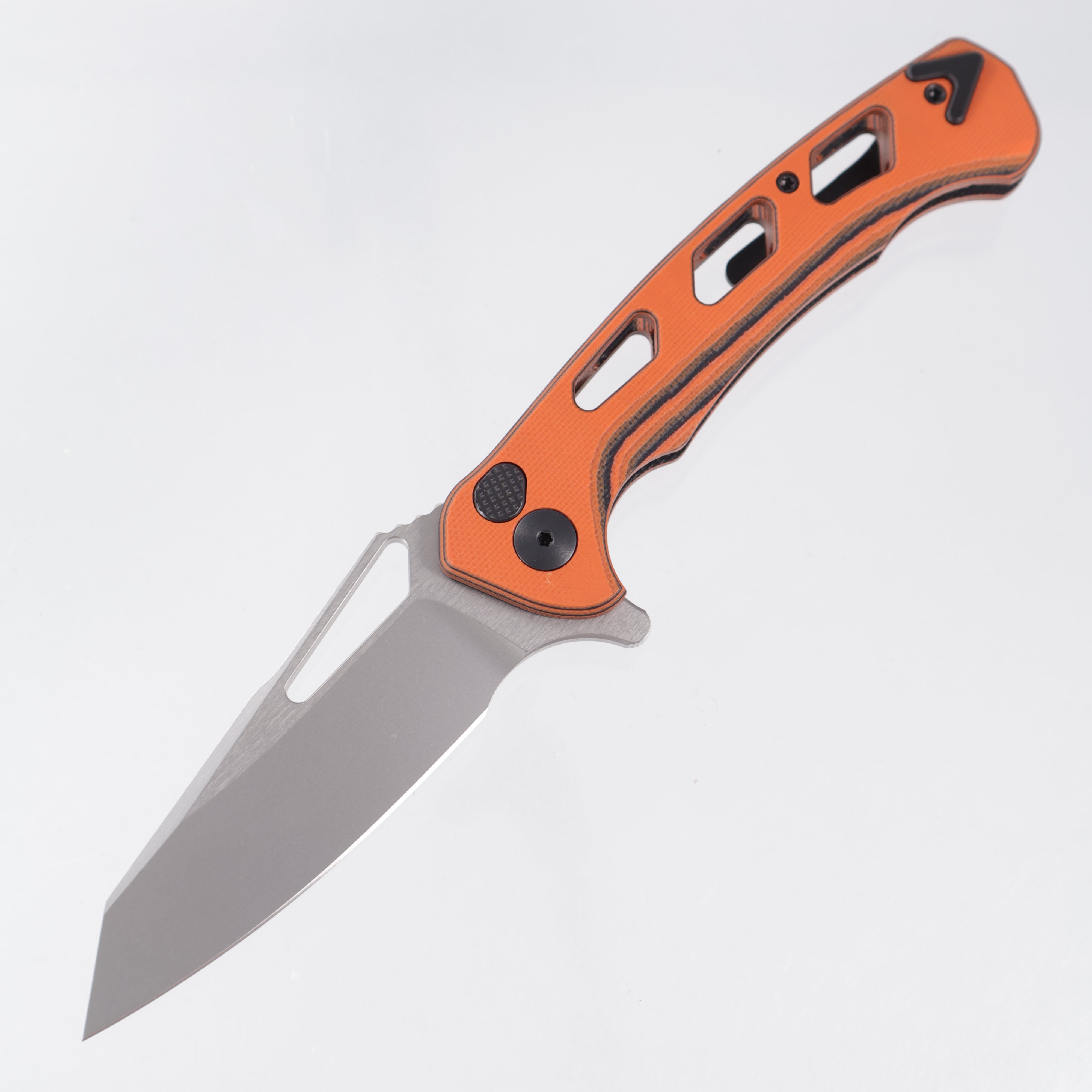 Dead Reckon Ridgeback Vertebrae Reverse Tanto - Orange & Black G10 - Glassblast Magnacut *Generic Box*