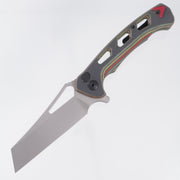 Dead Reckon Ridgeback Vertebrae Wharncleaver - Multi-Color G10 w/ Red Anchor - Glassblast Magnacut *Generic Box*