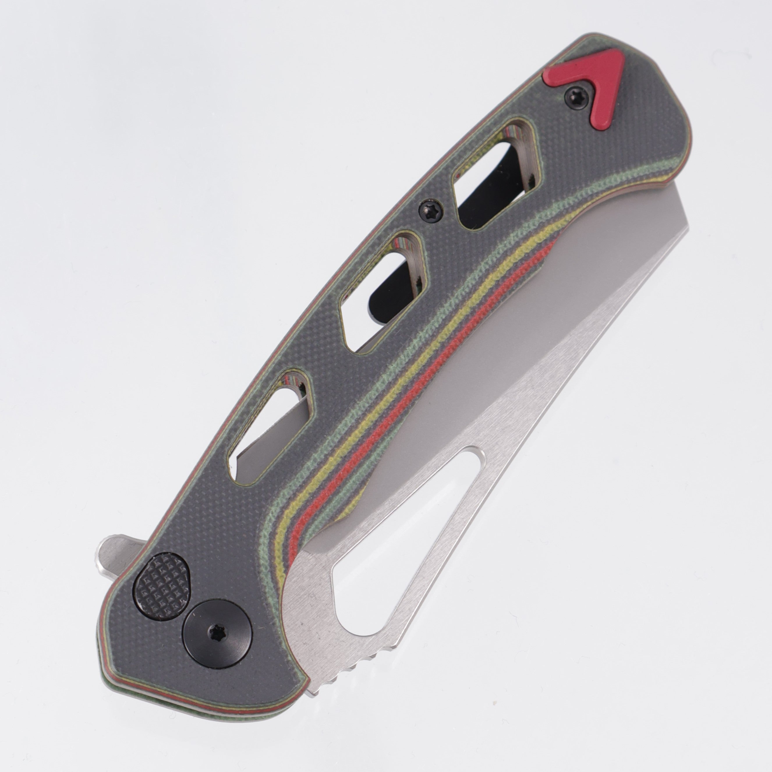 Dead Reckon Ridgeback Vertebrae Wharncleaver - Multi-Color G10 w/ Red Anchor - Glassblast Magnacut *Generic Box*