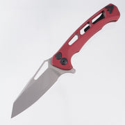 Dead Reckon Ridgeback Vertebrae Integral Reverse Tanto - Red Aluminum - Glassblast Magnacut *Generic Box*
