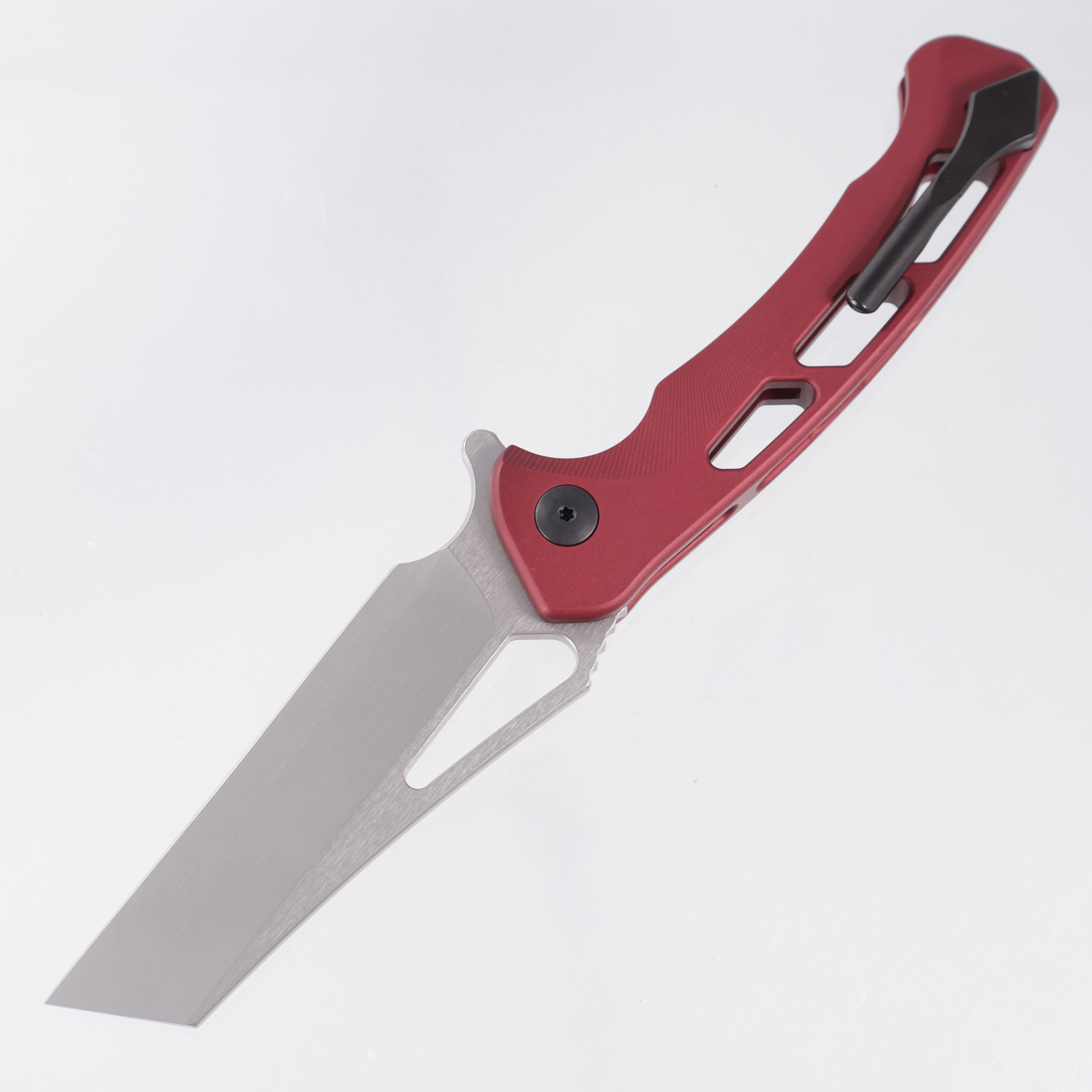Dead Reckon Ridgeback Vertebrae Integral Wharncleaver - Red Aluminum - Glassblast Magnacut *Generic Box*