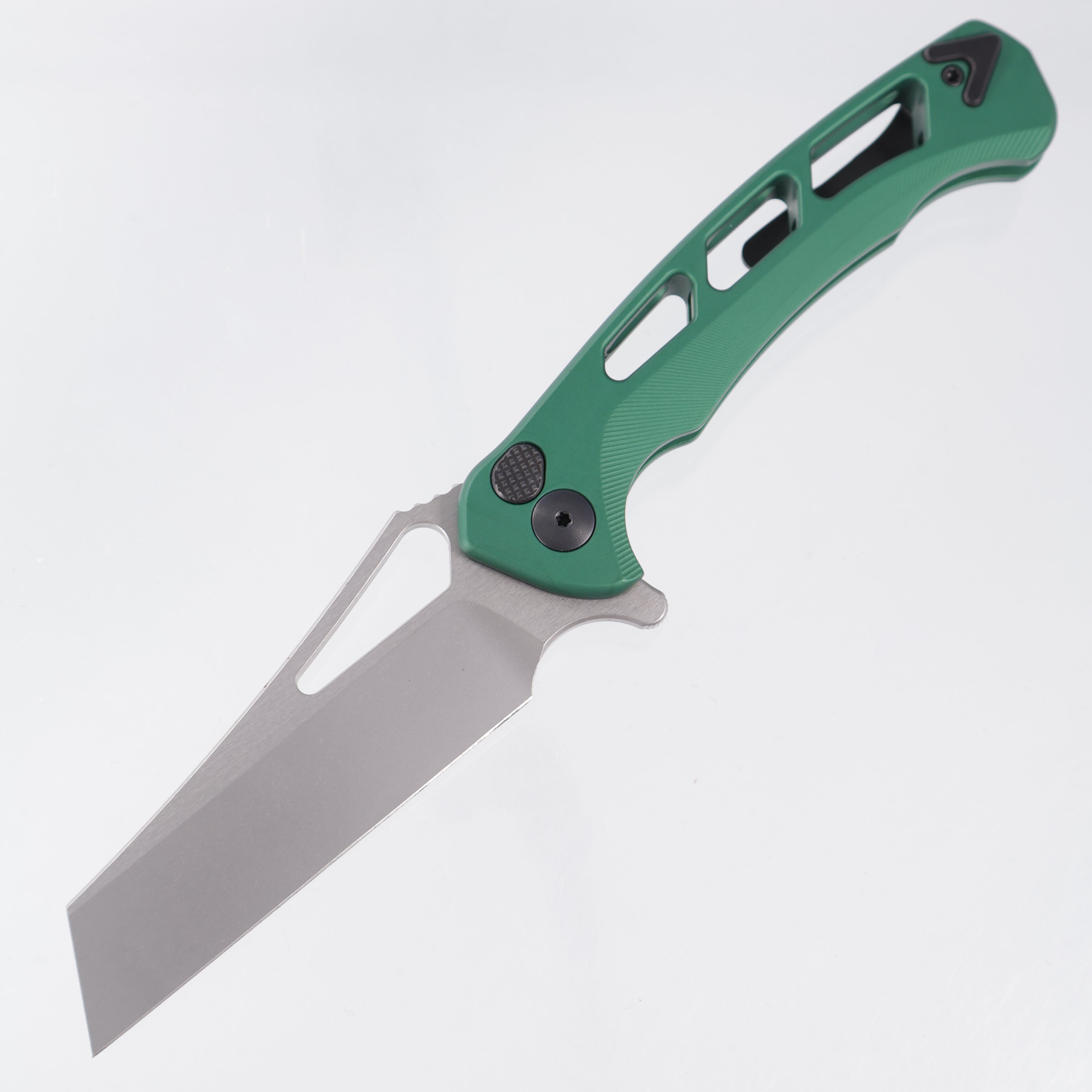 Dead Reckon Ridgeback Vertebrae Integral Wharncleaver - Green Aluminum - Glassblast Magnacut *Generic Box*