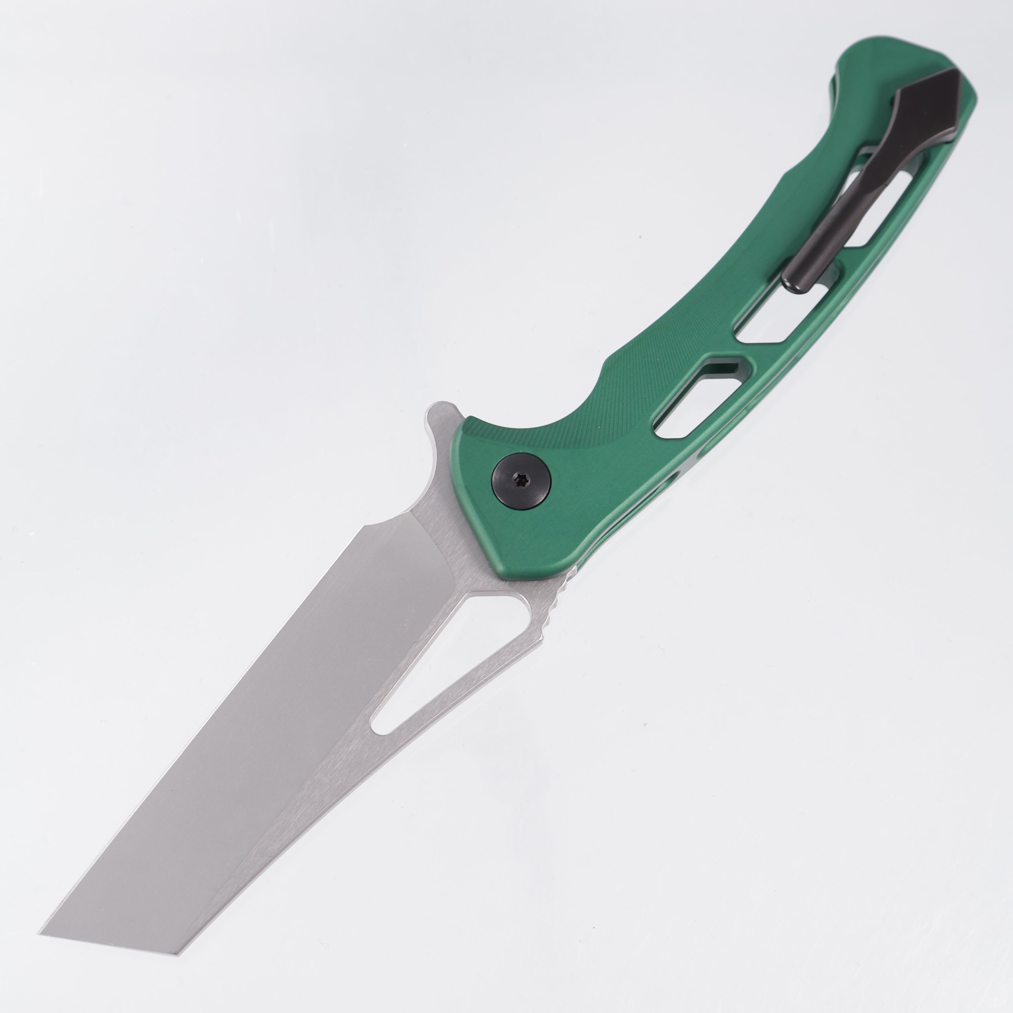 Dead Reckon Ridgeback Vertebrae Integral Wharncleaver - Green Aluminum - Glassblast Magnacut *Generic Box*