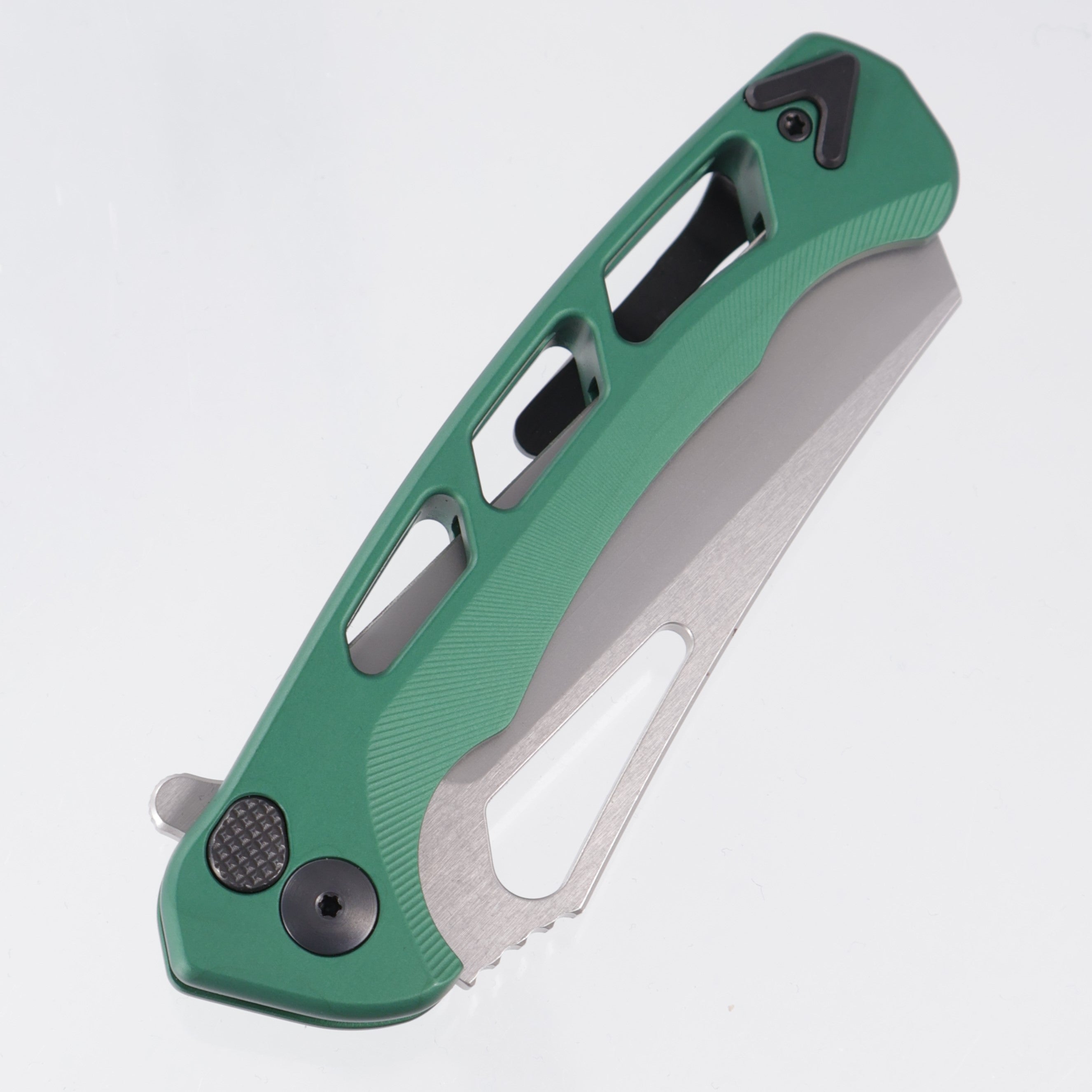 Dead Reckon Ridgeback Vertebrae Integral Wharncleaver - Green Aluminum - Glassblast Magnacut *Generic Box*