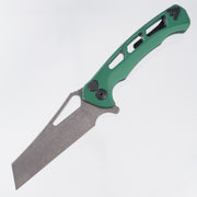 Dead Reckon Ridgeback Vertebrae Integral Wharncleaver - Green Aluminum - Dark Stonewash Magnacut *Generic Box*