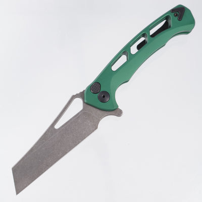 Dead Reckon Ridgeback Vertebrae Integral Wharncleaver - Green Aluminum - Dark Stonewash Magnacut *Generic Box*