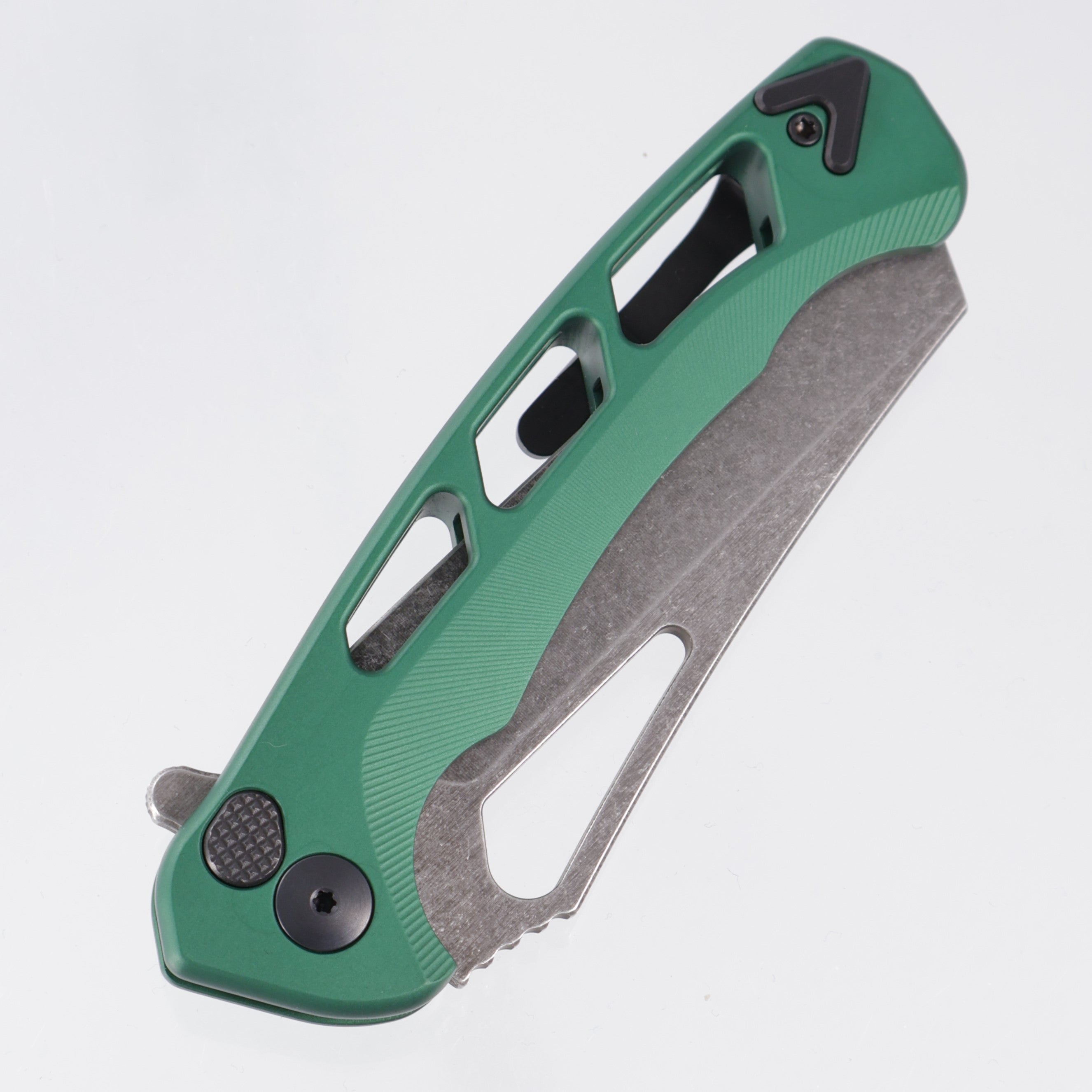 Dead Reckon Ridgeback Vertebrae Integral Wharncleaver - Green Aluminum - Dark Stonewash Magnacut *Generic Box*