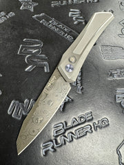 ProTech 2024 Oligarch Custom 003 Sinkevich Design 17-4 Stainless Chad Nichols Virus Damascus Blade Pearl Button Ti Clip /100