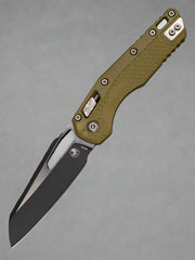 MICROTECH KNIVES- M.S.I. RAM-LOK FOLDER- OD GREEN TRI-GRIP INJECTION MOLDED HANDLE- BLACK PLAIN EDGE BLADE- BEAD BLAST HARDWARE 210T-1 PMOD
