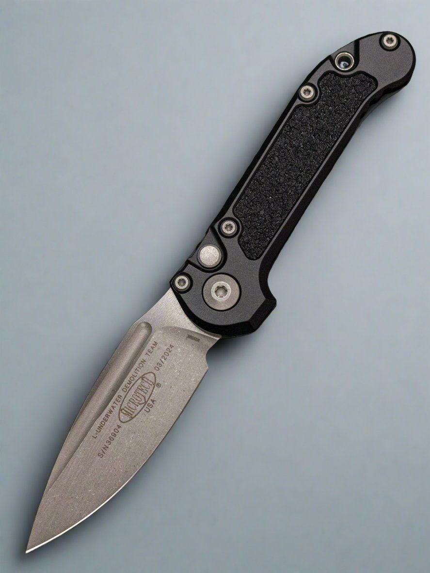 Microtech Knives LUDT Gen III Apocalyptic Drop Point w/ Black Handle 1135-10 AP