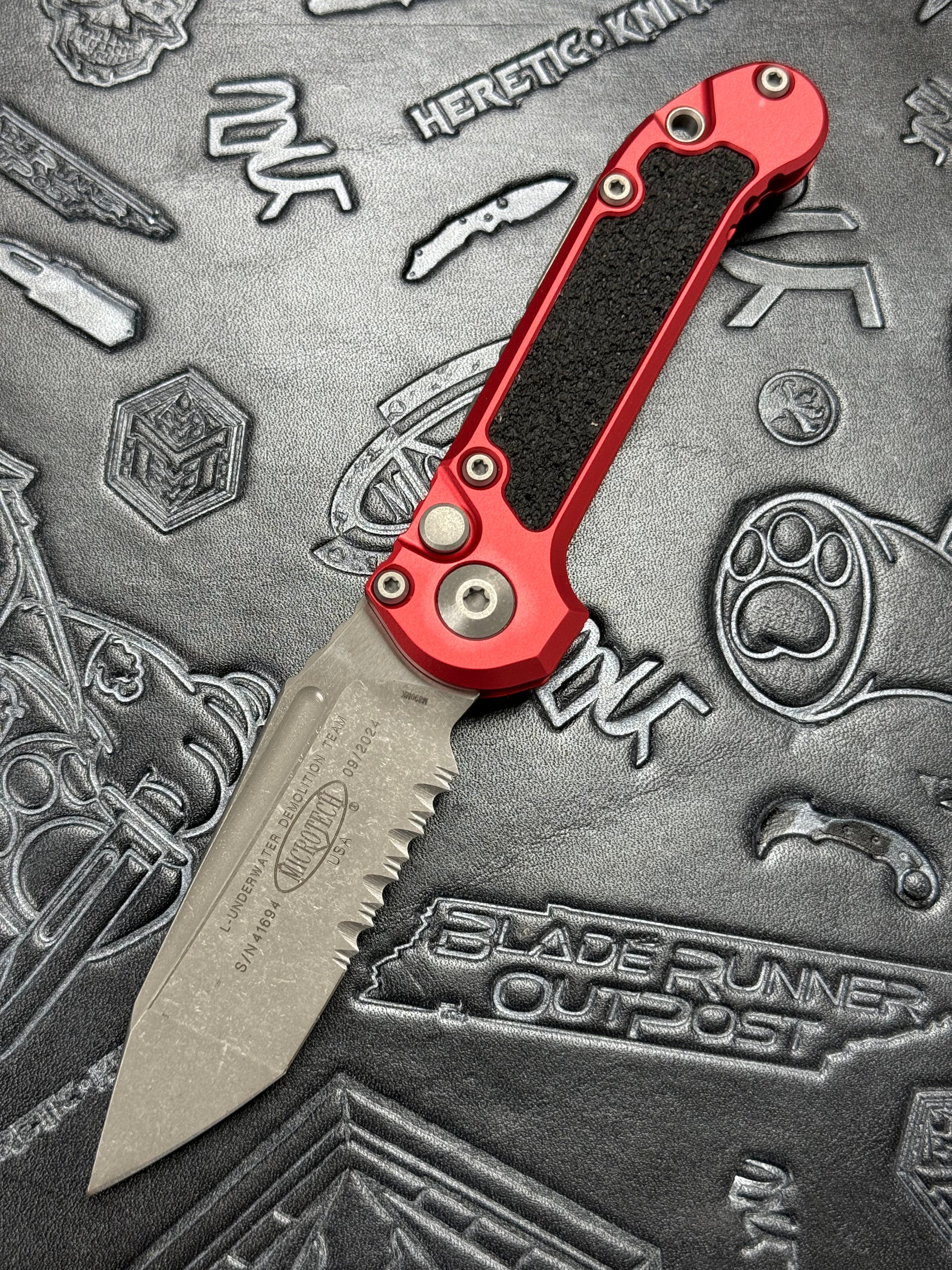 Microtech Knives LUDT Gen III Apocalyptic Partial Serrated Tanto w/ Red Handle 1136-11 APRD
