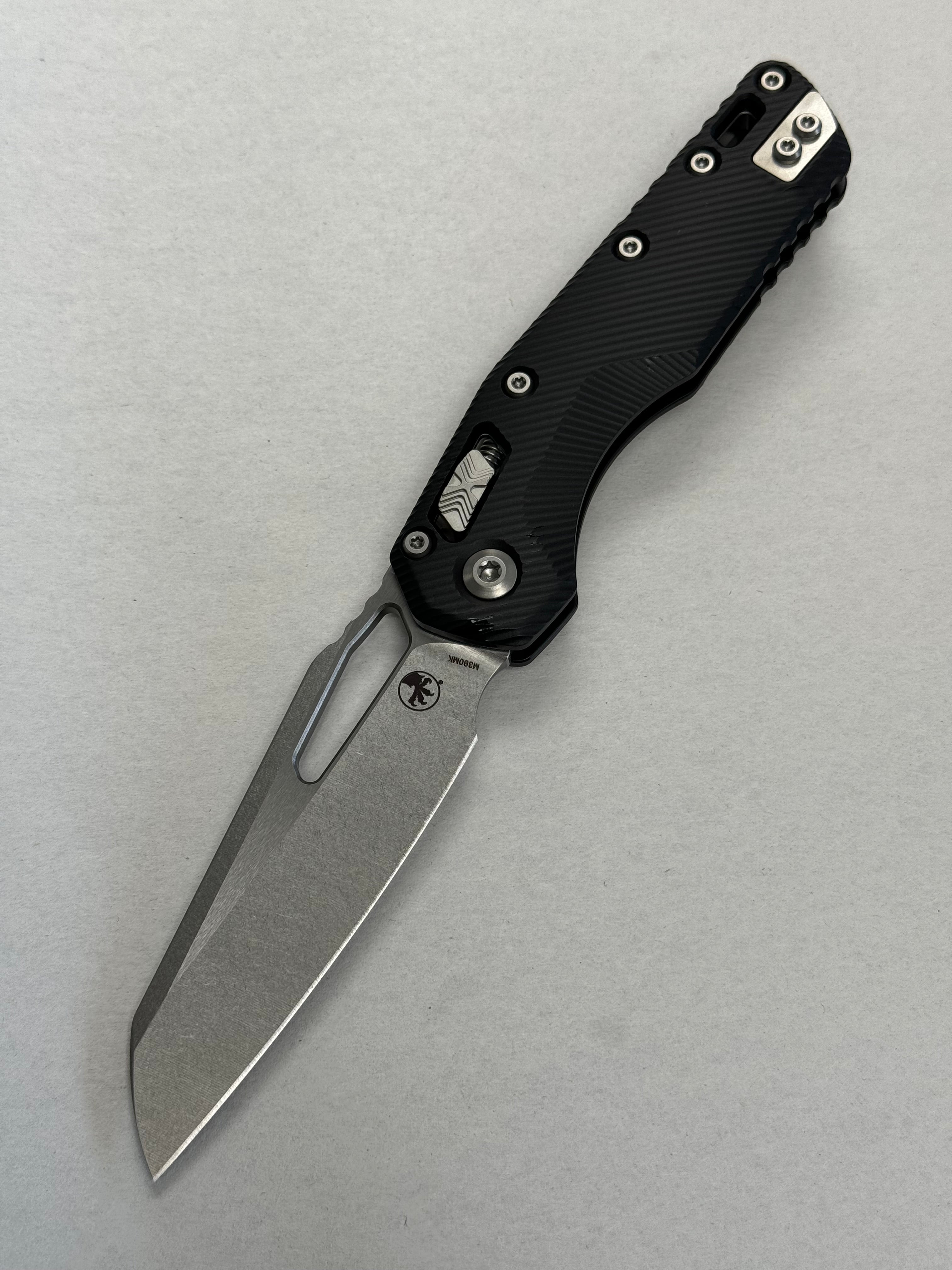Microtech Knives MSI RAM LOK Black Fluted Aluminum & Stonewash M390MK 210-10 FL