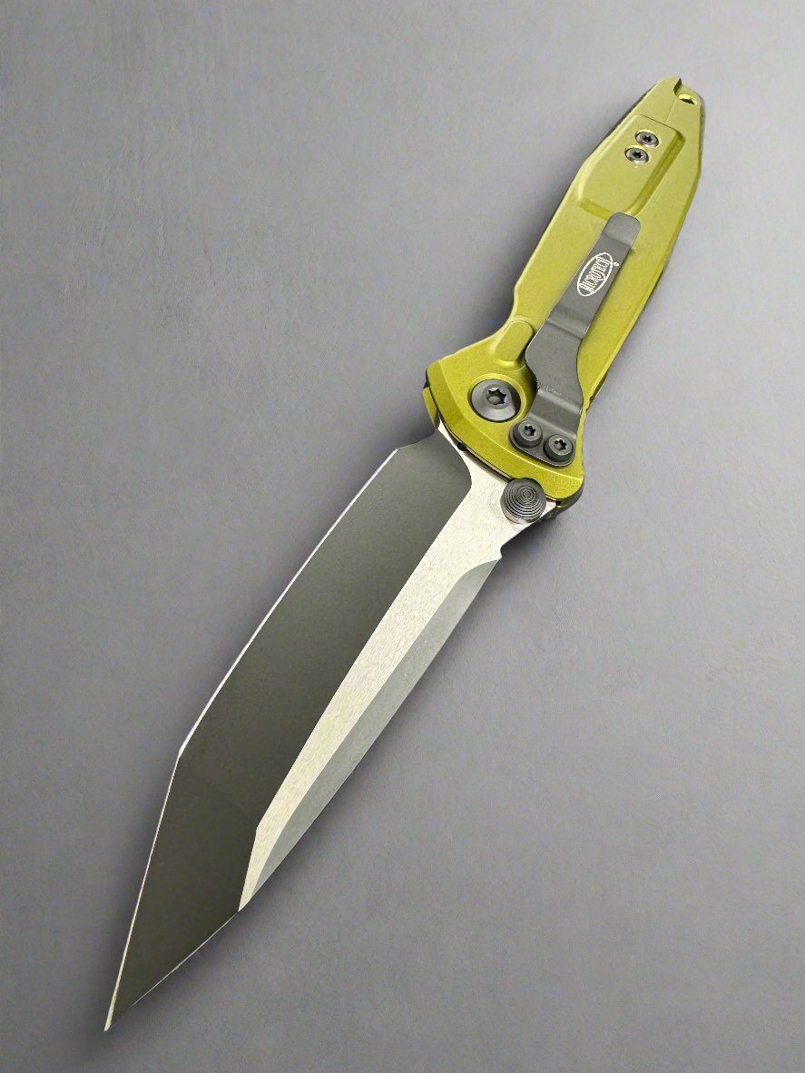 MICROTECH SOCOM ELITE- MANUAL FOLDER- TANTO EDGE- OD GREEN HANDLE- BLACK BLADE 161-1 OD