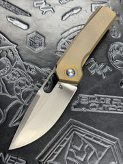 VANGUARD BREAKER POCKET KNIFE BRONZE TITANIUM HANDLE SATIN MAGNACUT BLADE