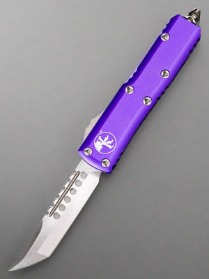 Microtech UTX-85 Hellhound Stonewash & Purple 719-10PUS