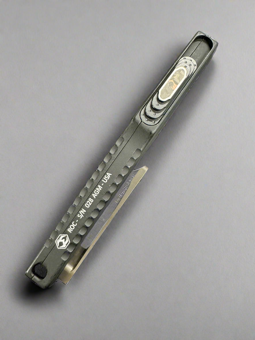 Pre Owned Heretic ROC Fat Carbon Brass & Copper Snakeskin with Baker Forge Tiger GoMai