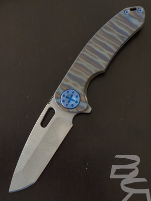 Curtiss Knives F3 Large Spanto Flipper S45vn Torched Titanium