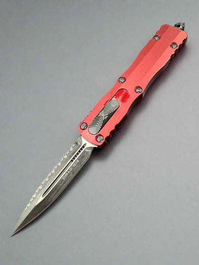 Microtech Dirac D/E Full Serrated & Merlot 225-3MR