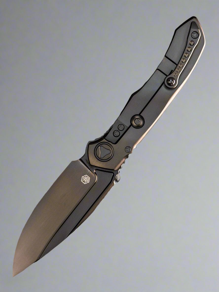 Microtech Anax S/E Frame Lock Knife Black Titanium/CF Inlay (3.8" DLC)