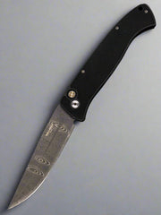 Pre Owned PRO-TECH BREND 1 AUTO KNIFE, DAMASCUS BLADE Textured Scale No Box See Pics