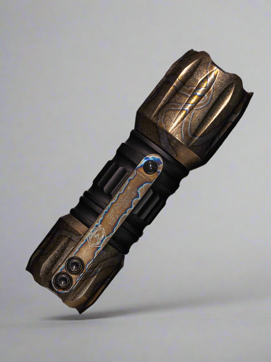 Heretic Hyperion Tactical Flashlight Titanium Flamed Black Barrel