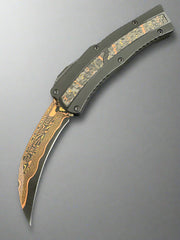 Pre Owned Heretic ROC Fat Carbon Brass & Copper Snakeskin with Baker Forge Tiger GoMai