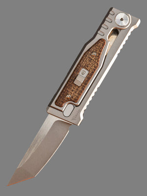 REATE EXO-MINI POCKET KNIFE BROWN MICARTA INLAY HANDLE CPM-3V TANTO BLADE