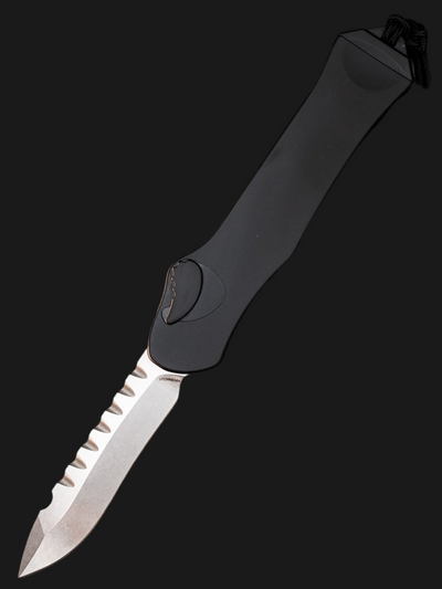 Heretic Hydra V3 - Black Aluminum - Stonewash Recurve Magnacut - H008-2A