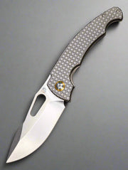 ARTISAN CUTLERY XCELLERATOR FOLDING KNIFE GRAY TITANIUM HANDLE S90V DROP POINT PLAIN EDGE STONEWASH FINISH 1860G-GY