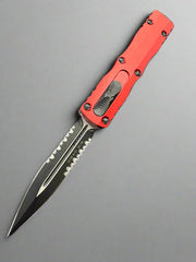 Microtech Dirac D/E Partial Serrated & Red 225-2RD