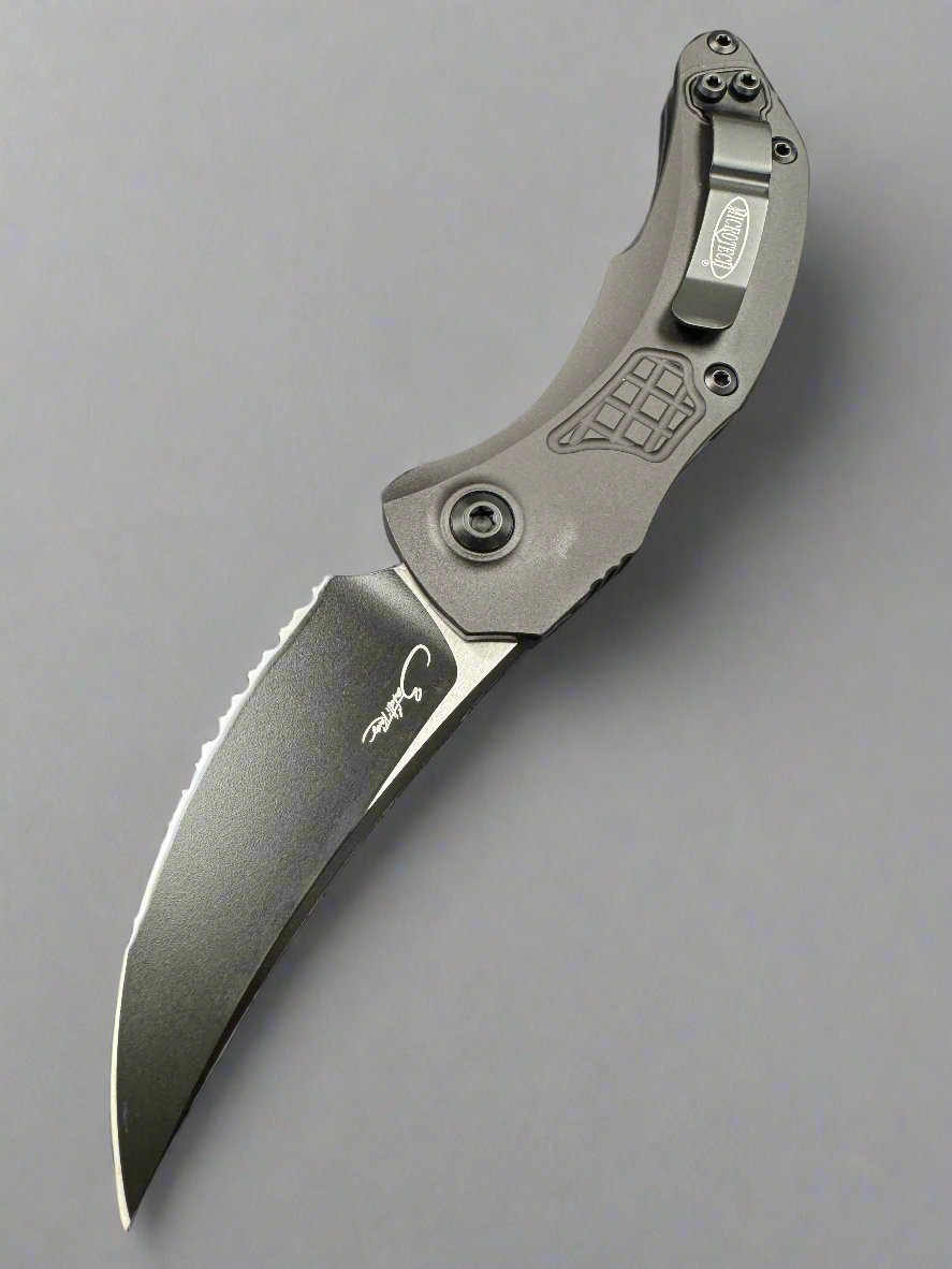 Pre Owned / Used Microtech 268A-3T Brachial S/E - Black Handle - Black Blade