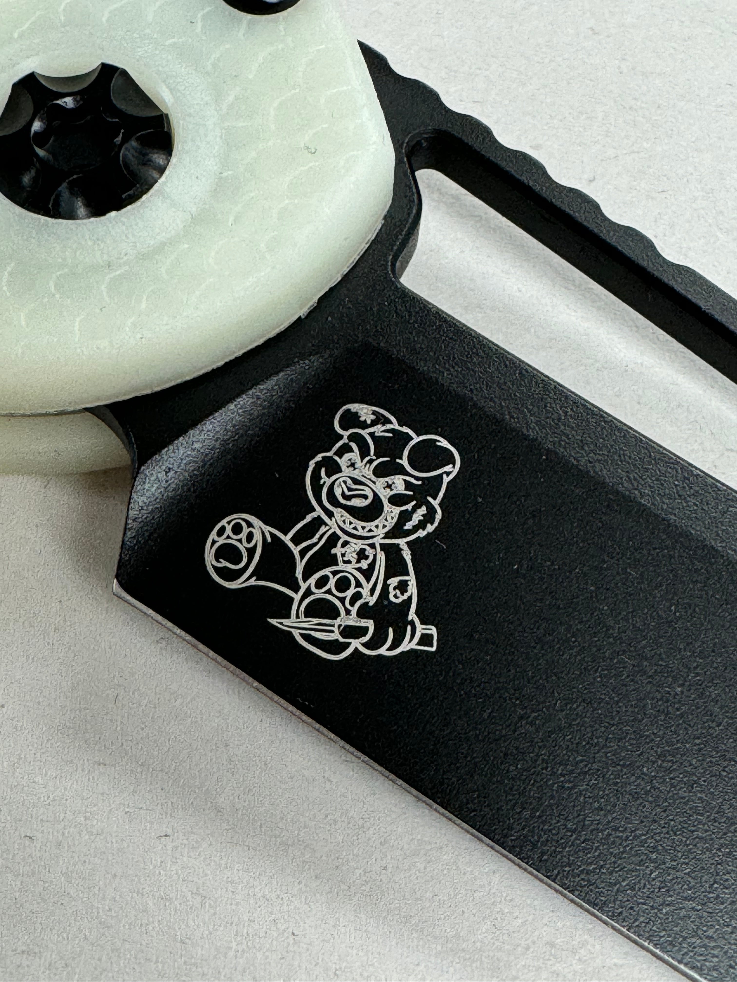 Heretic Knives Mini Pariah Tanto Tactical Blade GITD Handle H053-4A-GLO BROP Exclusive Magnacut