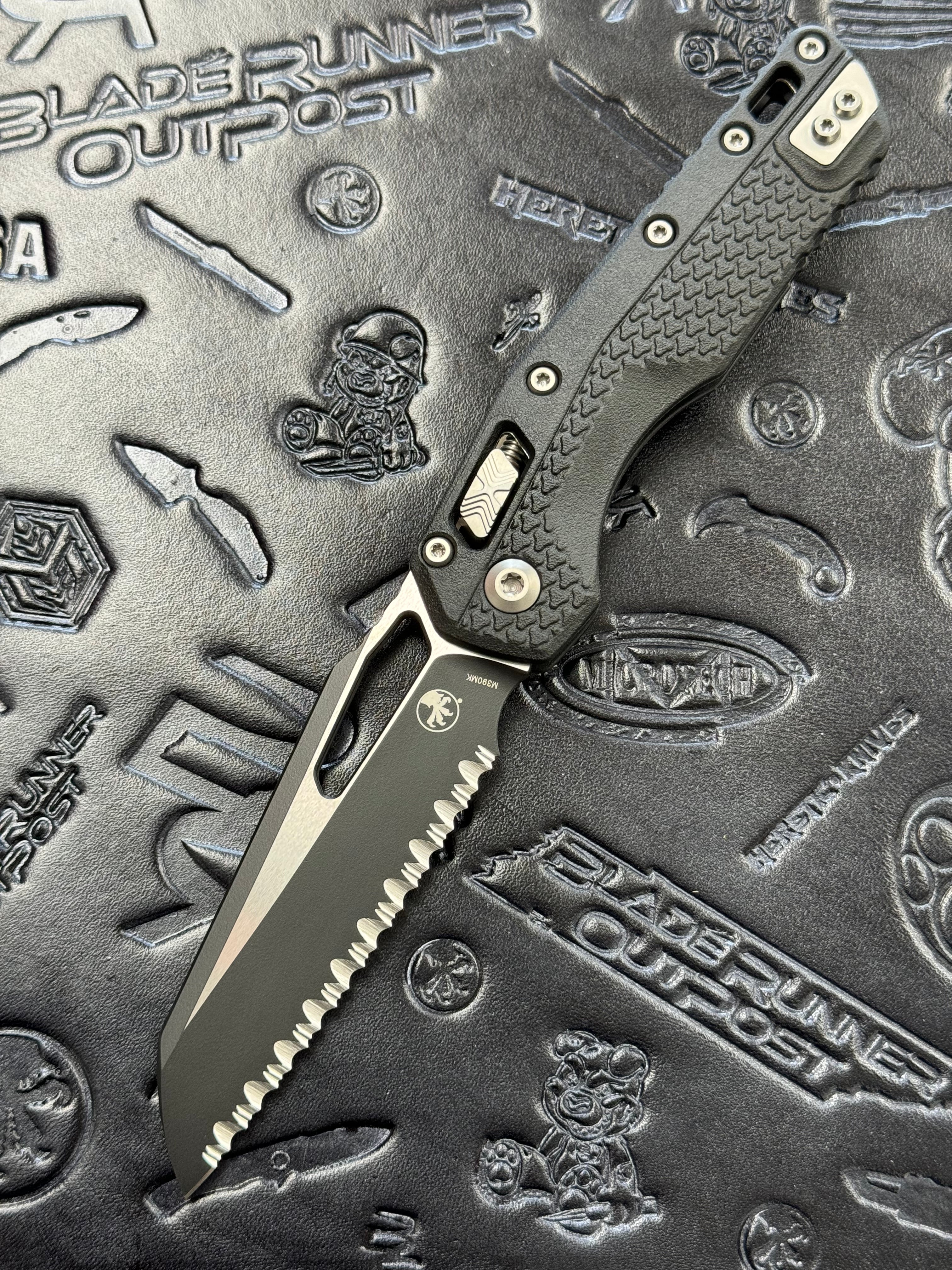 Microtech Knives MSI RAM LOK Black Polymer & Black Full Serrated M390MK 210T-3 PMBK