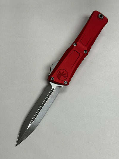 Microtech Knives Combat Troodon Gen III Apocalyptic Double Edge w/ Red Handle 1142-10 APRD