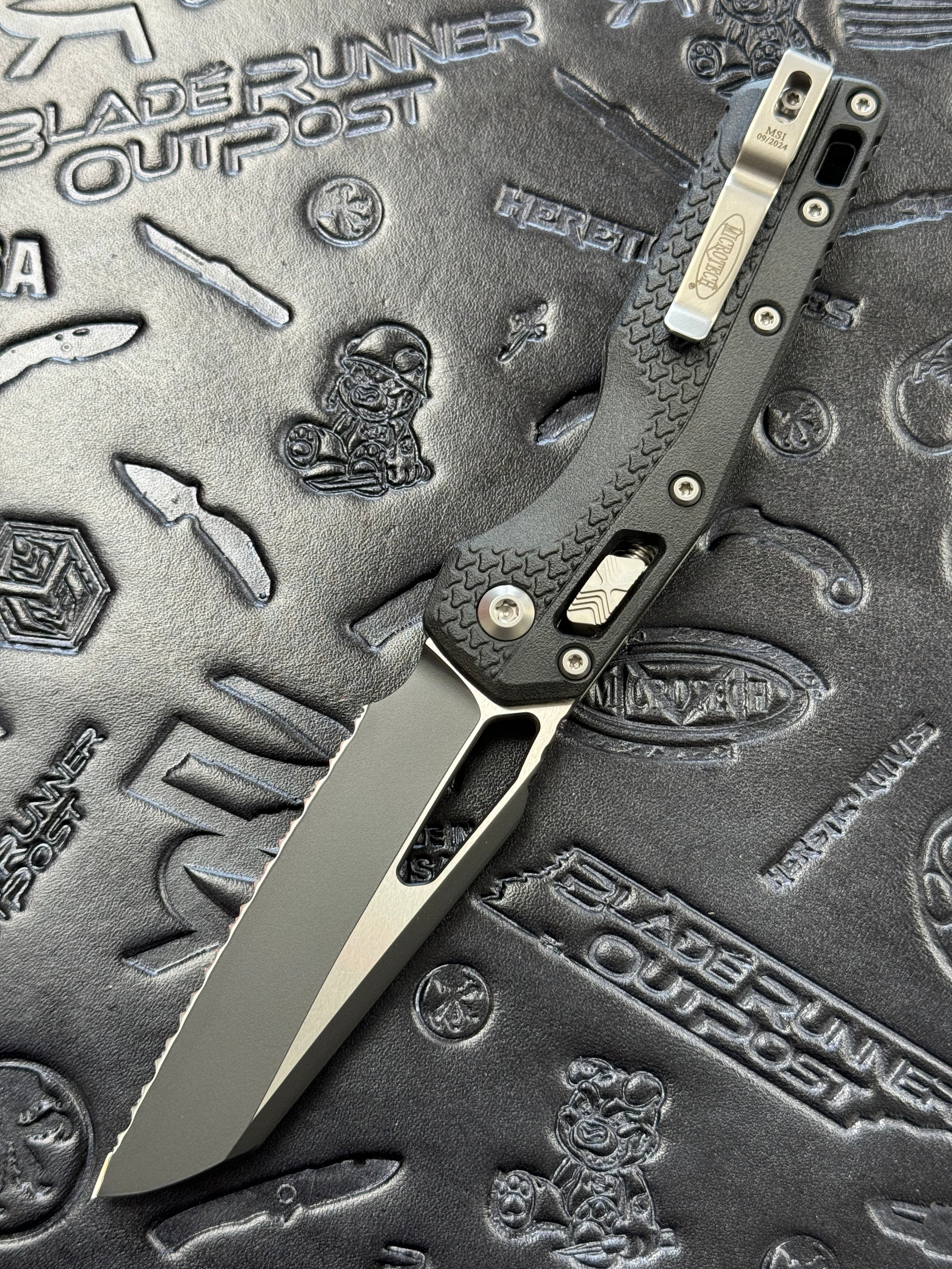 Microtech Knives MSI RAM LOK Black Polymer & Black Full Serrated M390MK 210T-3 PMBK