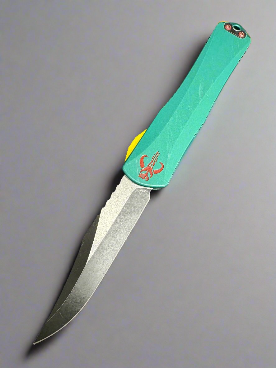 Heretic Manticore X - Bounty Hunter - Two-Tone Battleworn Black Bowie - CamoCarbon Back - H030B-14A-BOUNTY