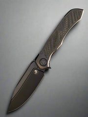 Microtech Anax S/E Frame Lock Knife Black Titanium/CF Inlay (3.8" DLC)
