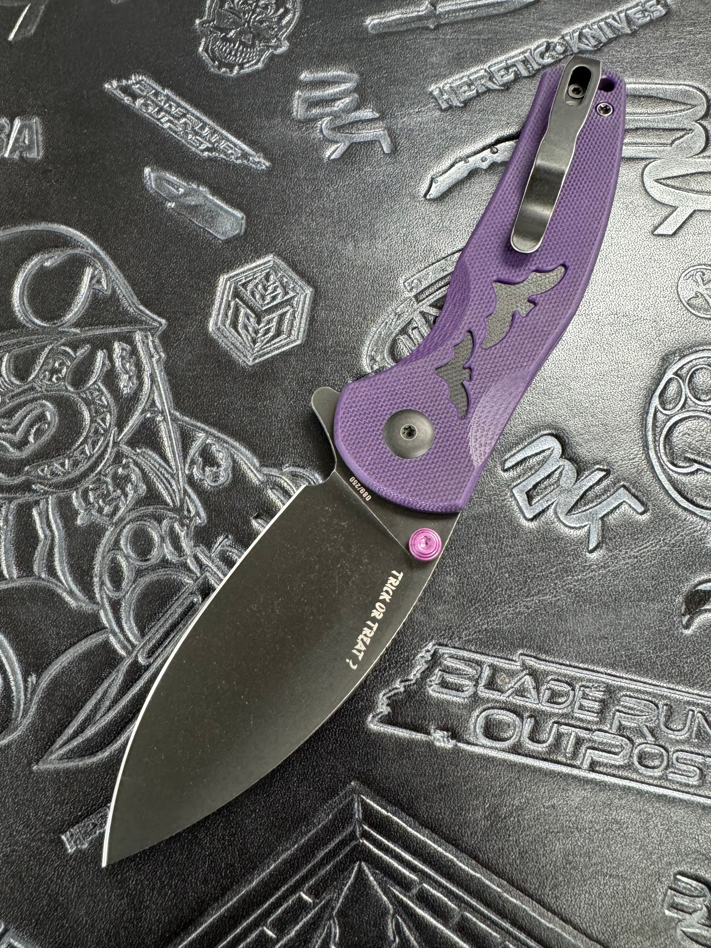 Kizer Mini Grouper Halloween Edition Nitro V Button Lock Purple