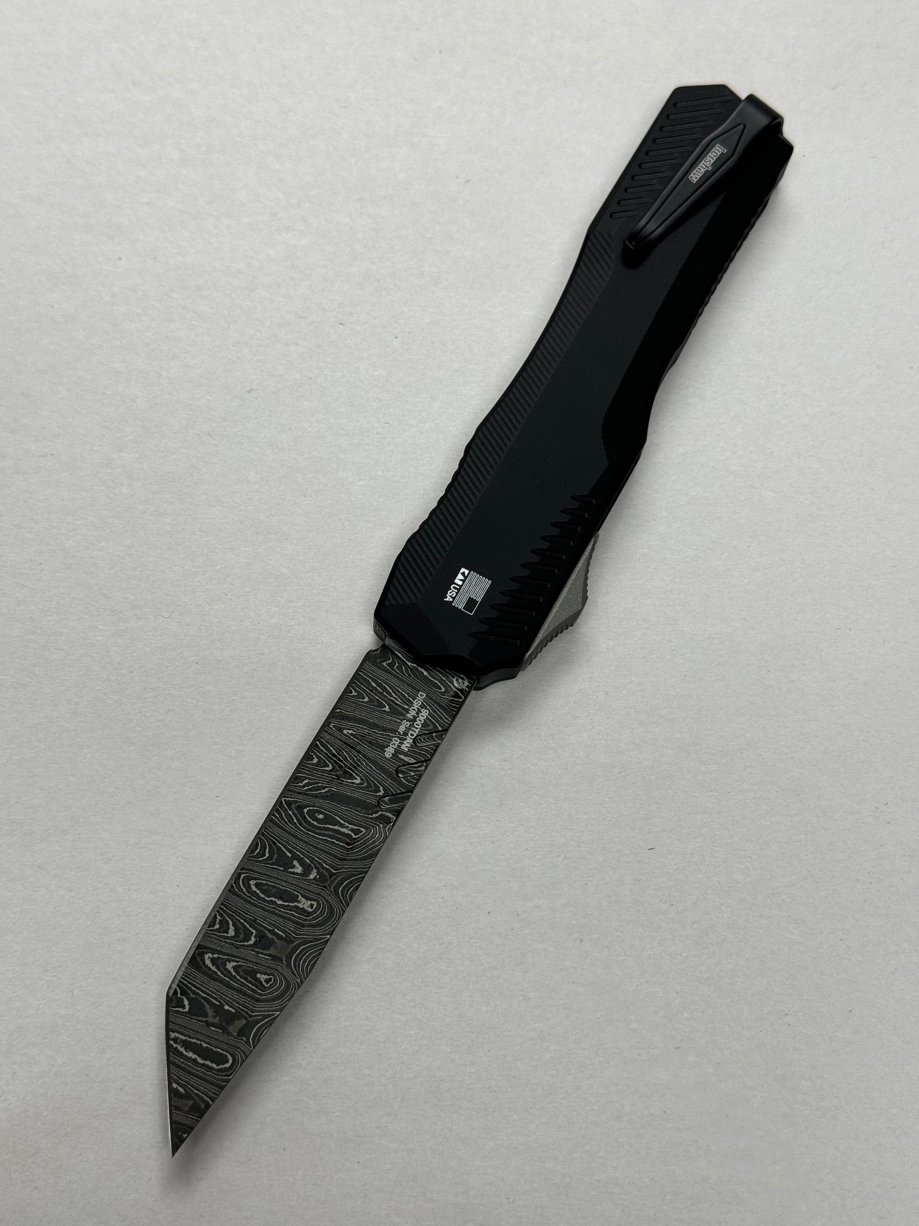 Kershaw Livewire OTF - Blk Aluminum (3.3 " Damascus) 9000TDAM