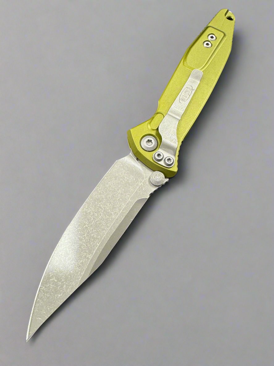 Microtech Socom Elite Single Edge Apocalyptic Standard Manual & OD Green 160-10APOD