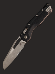 Microtech 210T-11APPMBK MSI S/E - Black Injection Molded Handle - Apocalyptic Blade Partial Serrated *