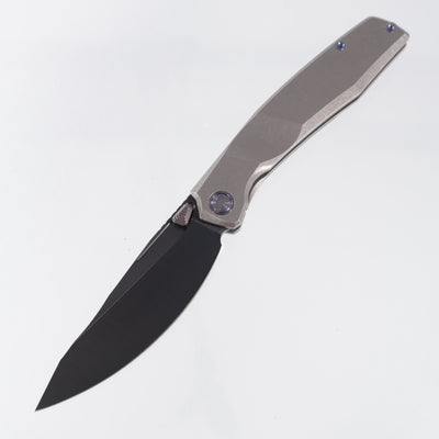 FerraMonster Astrome - Stonewash Titanium w/ Blurple Accents - Satin DLC S90V - FM23009-B