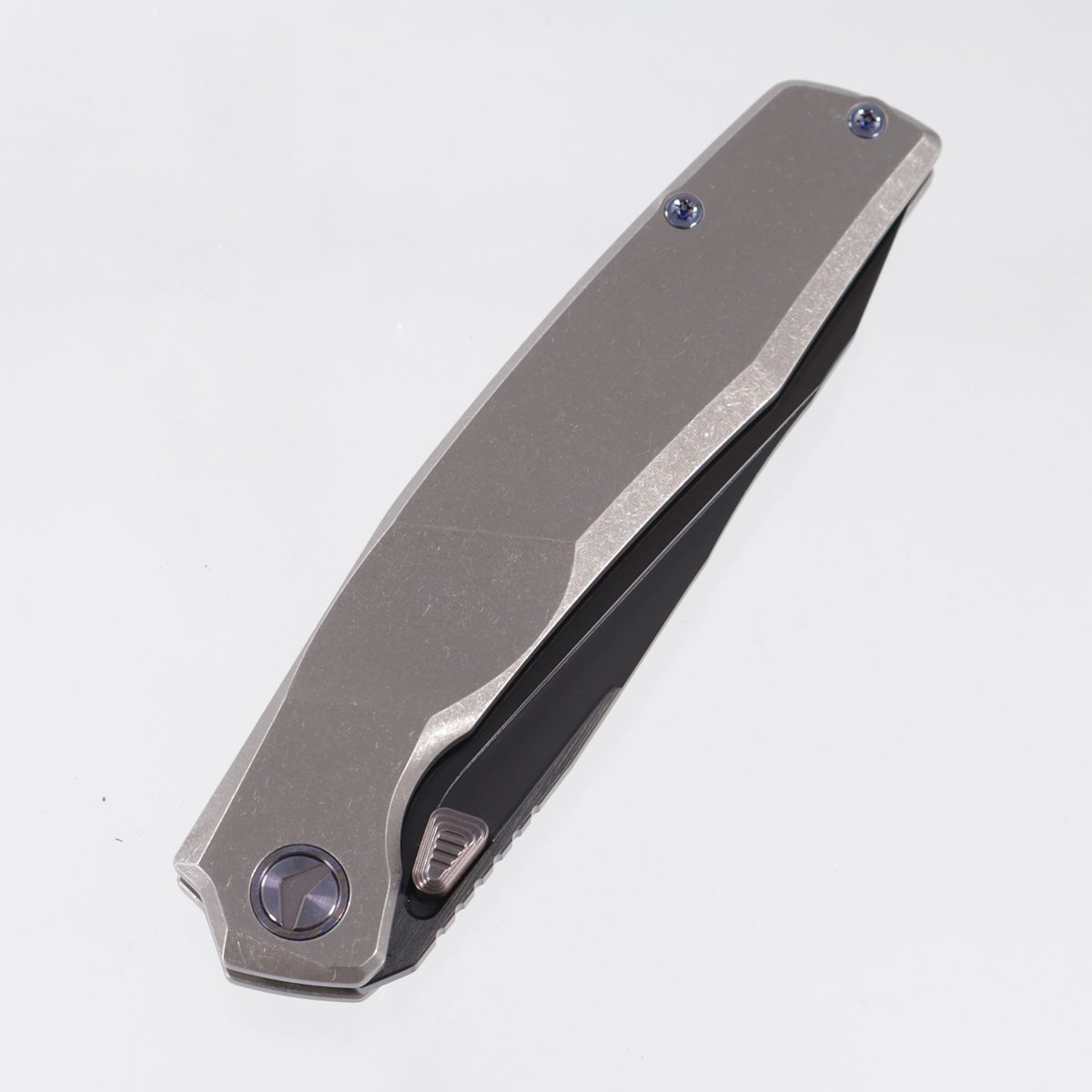 FerraMonster Astrome - Stonewash Titanium w/ Blurple Accents - Satin DLC S90V - FM23009-B