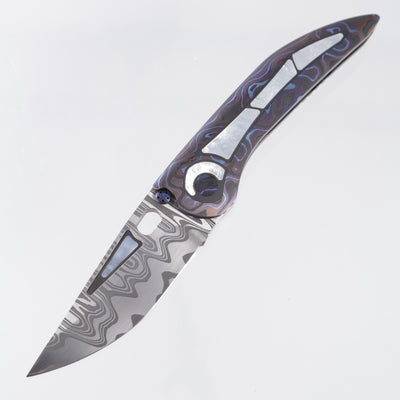 Dalibor Bergam Phobos Sole Authorship - Integral Dalmascus Handle w/ Mother Of Pearl & Zirconium Inlays - Dalmascus Hand Satin Blade